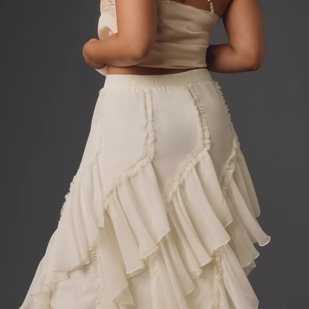 Anthropologie Kavita Bhartia Ruffle Maxi Skirt - Picture 4 of 5